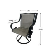Deko Living - 4 Place Seating Outdoor Patio Dining Table and Swivel Chairs Set