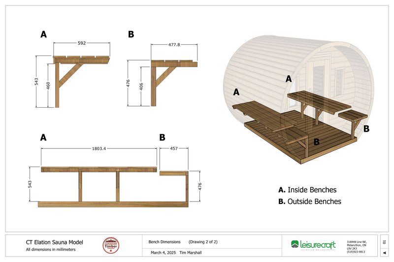 LeisureCraft Canadian Timber Elation Sauna