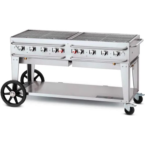 Crown Verity Rental Mobile Grill 60 inch LP Double Inlet RCB-60