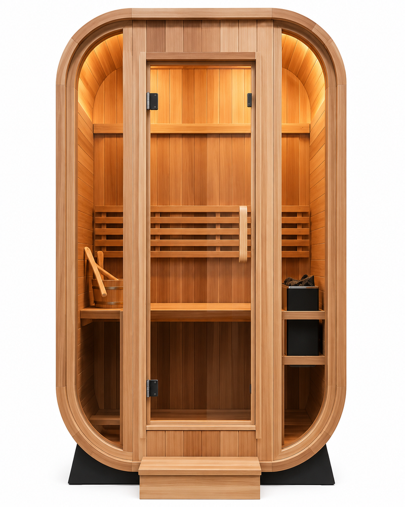 Single Outdoor Solid Wood Sauna Room - Customizable, Waterproof & Anti-Corrosion