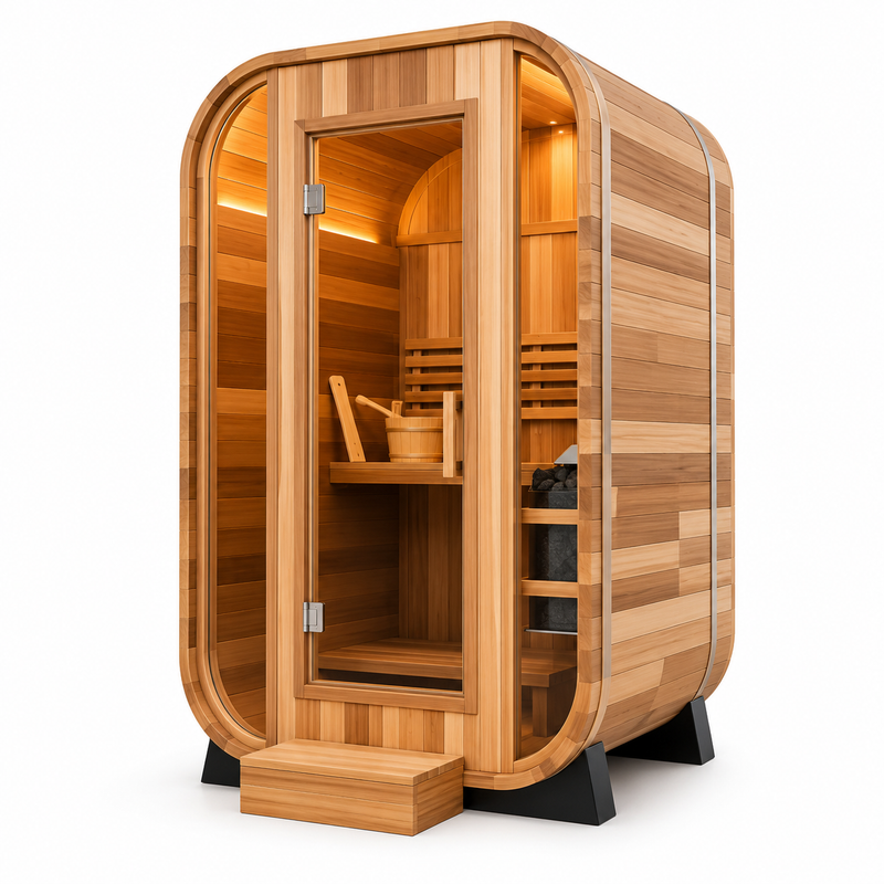Single Outdoor Solid Wood Sauna Room - Customizable, Waterproof & Anti-Corrosion