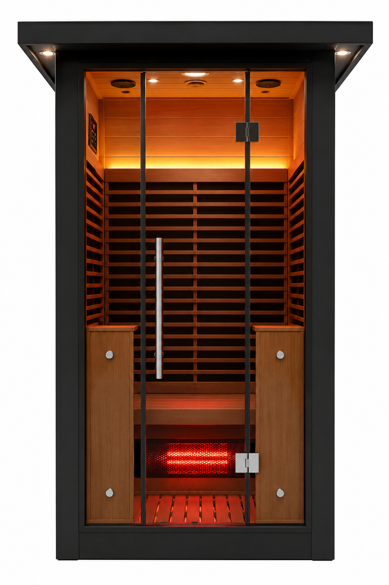 Far Infrared 2-Person Outdoor Sauna - Canadian Hemlock Wood with Full Spectrum Heating