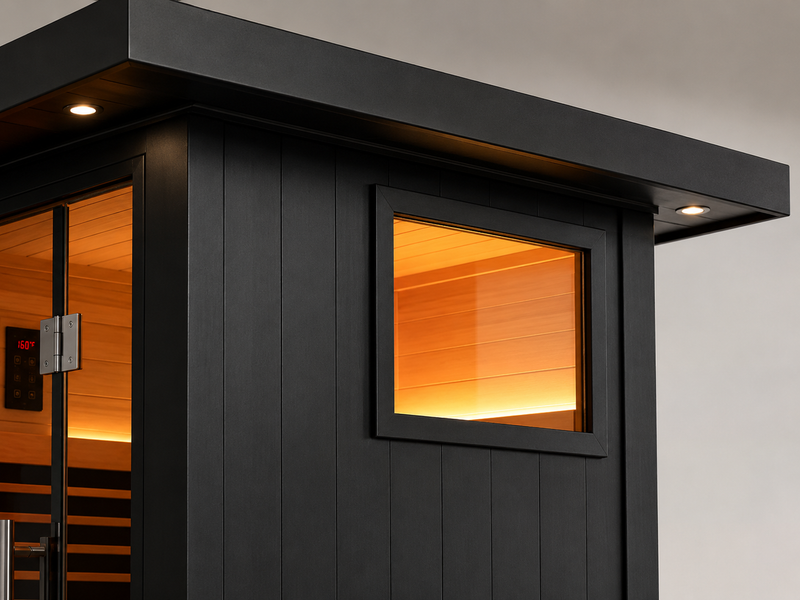 Far Infrared 2-Person Outdoor Sauna - Canadian Hemlock Wood with Full Spectrum Heating