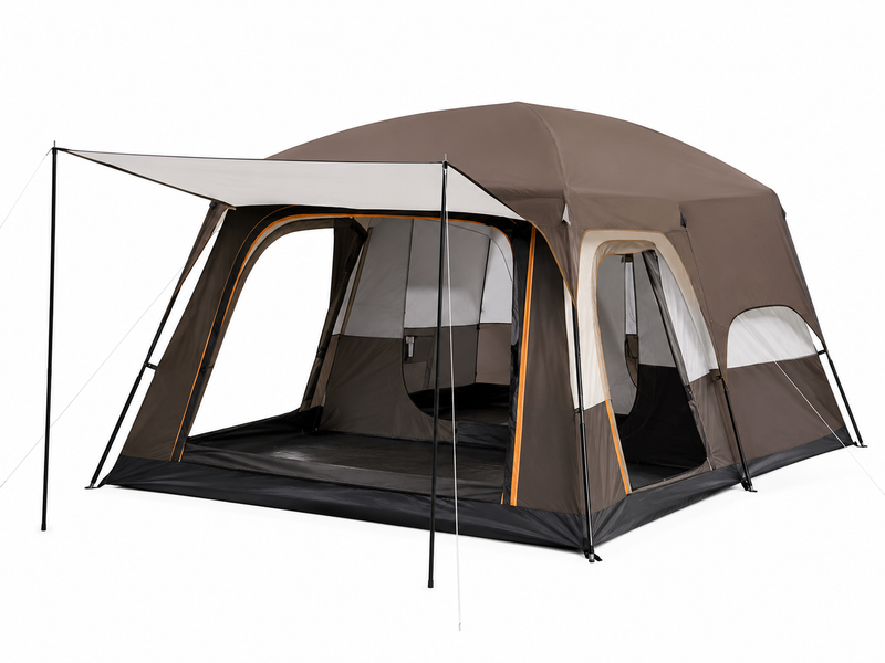 3-12 Person Double-Layer Family Camping Tent - 2 Bedrooms, Thickened & Rainproof