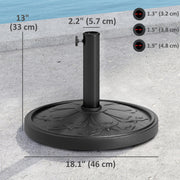 26 lbs Resin Round Patio Umbrella Base, Umbrella Stand Base, Outdoor Umbrella Stand for Outdoor, Lawn, Poolside