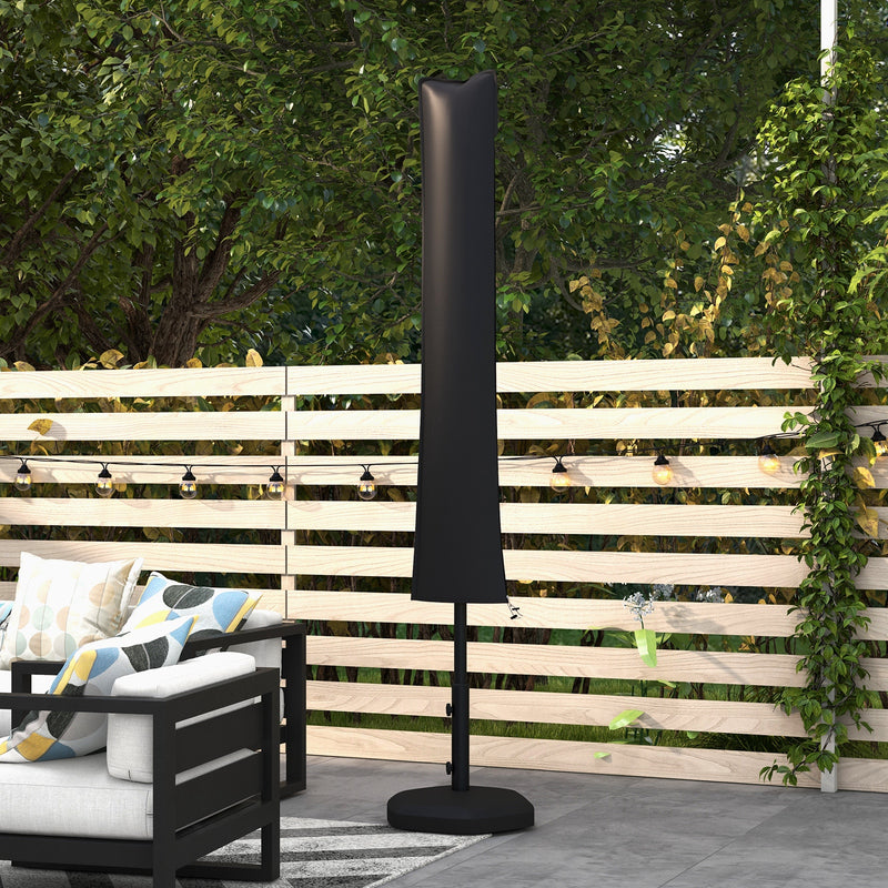 Outsunny - Parasol Cover, Patio Cantilever Cover, Banana Umbrella Cover with Zipper, Black — 84B-064V00BK