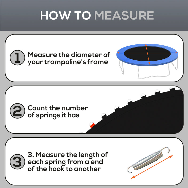 Soozier Trampoline Replacement Mat, Fits 14' Trampoline w/ 80 V-Hooks & 5.5" Springs (Spring & Frame not Included), Black