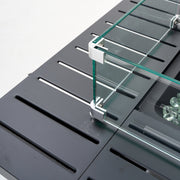 Deko Living - Rectangular Outdoor Propane Gas Fire Pit Table 50,000 BTU Propane with Lava Rock Filler