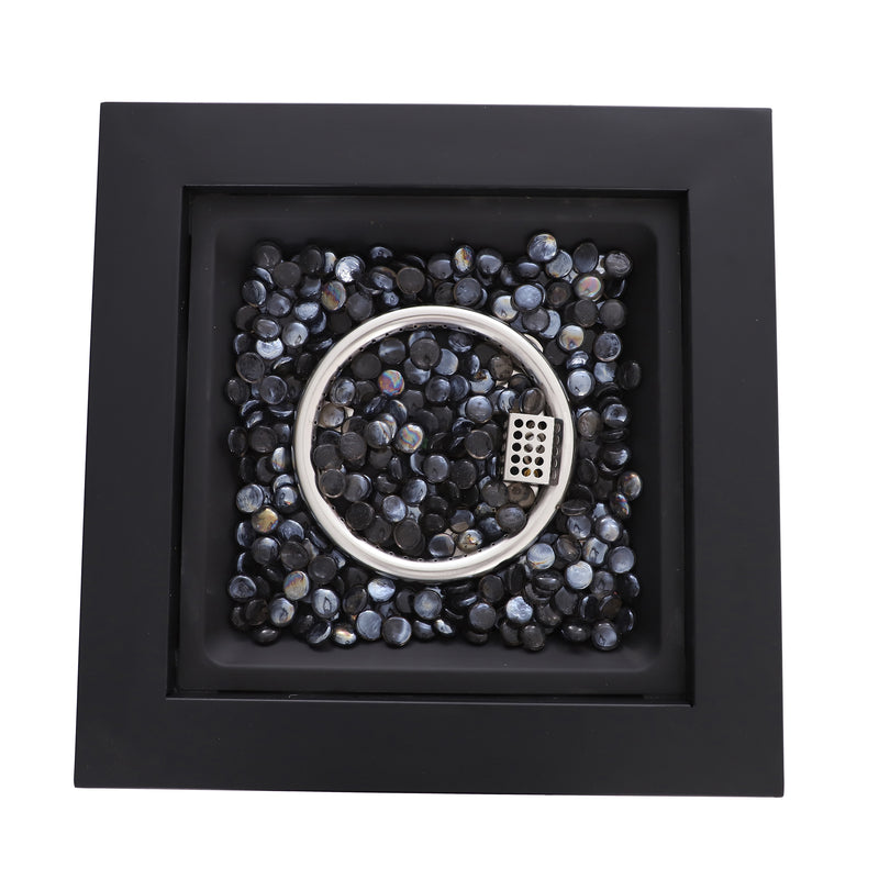 Deko Living - Tapered Square Outdoor Propane Gas Fire Pit Table 40,000 BTU Propane with Glass Bead Filler