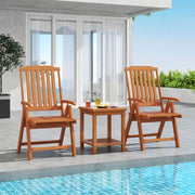 Costway - Foldable Patio Chair All-Weather HDPE Outdoor Dining Chair with Armrest-Brown
