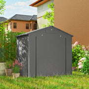 6' x 4' Portable Shed, Waterproof Bike Tent with Roll-up Zipper Door, Vent and Galvanised Metal Frame, Dark Grey
