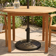 25 lb Heavy Duty Patio Umbrella Base, Round Market Umbrella Stand for Outdoor, Deck, Backyard, Garden, Bronze