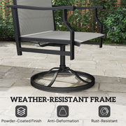 Outsunny - Patio Swivel Chair Set of 2, Swivel Rocker Outdoor Chairs with High Back, for Lawn Garden Backyard Deck, Light Grey
