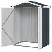 4.4' x 3' Outdoor Storage Shed with Double Doors, Metal Garden Shed for Backyard Patio