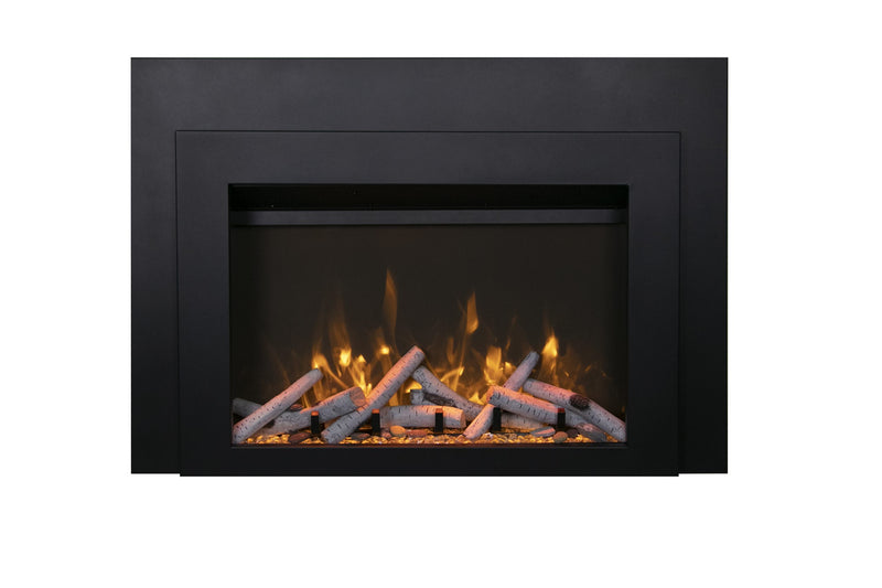 Sierra Flame Insert Series 34" Fireplace with Black Steel Surround
