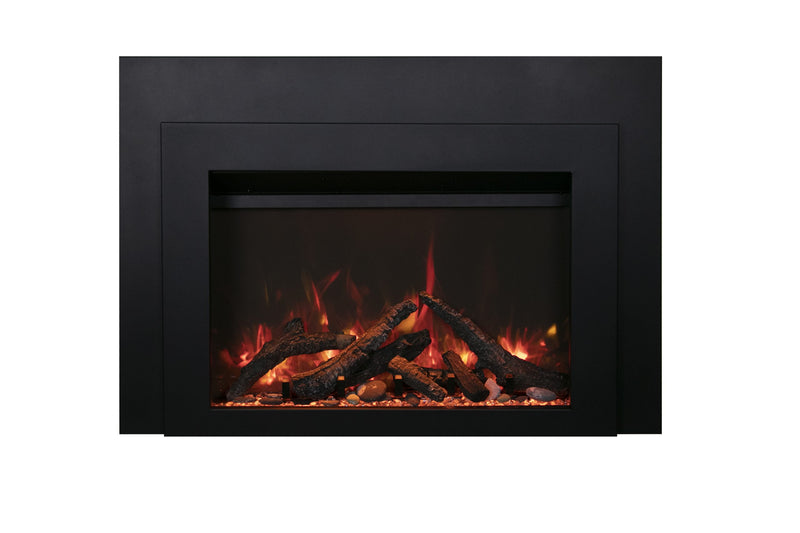 Sierra Flame Insert Series 34" Fireplace with Black Steel Surround