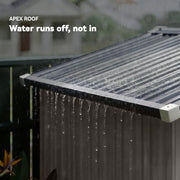 6.5' x 4' Outdoor Storage Shed, Metal Garden Shed with Lockable Double Doors, 4 Vents, Light Grey
