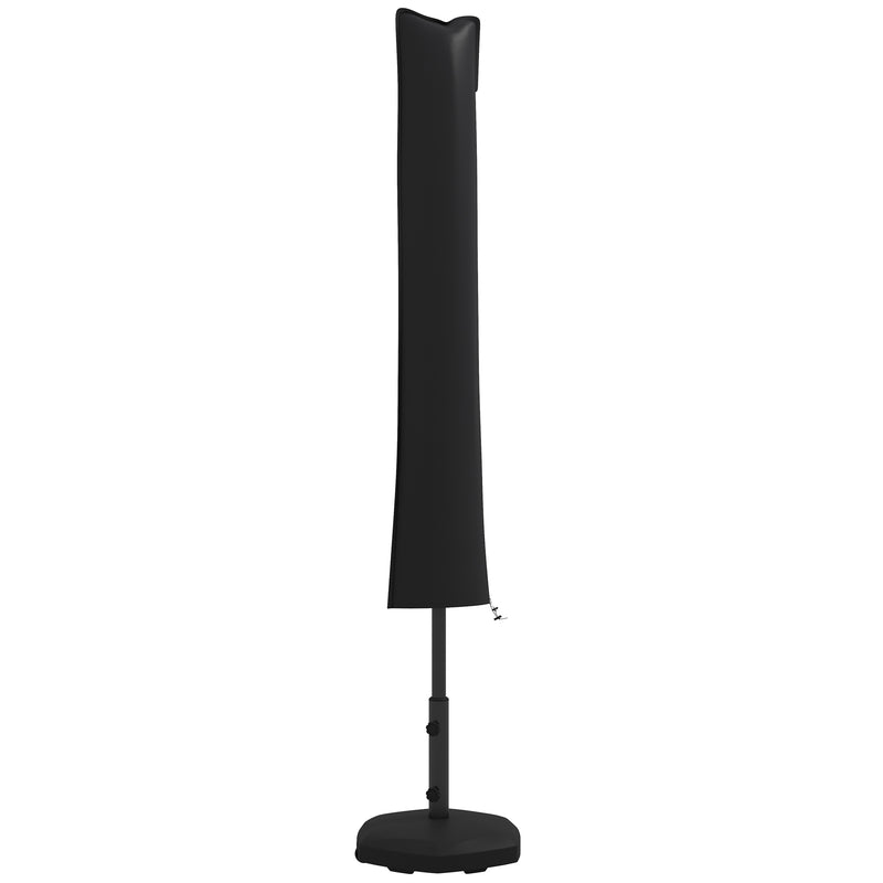 Outsunny - Parasol Cover, Patio Cantilever Cover, Banana Umbrella Cover with Zipper, Black — 84B-064V00BK