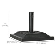 26 lb Heavy Duty Patio Umbrella Base, Square Resin Market Umbrella Stand for Outdoor, Garden, Backyard, Black