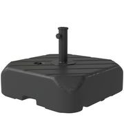 Outsunny - Patio Umbrella Base with Wheels, Telescopic Handle, 158 lb Sand/99 lb Water Filled Outdoor Patio Umbrella Stand, Black