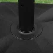 48lbs Concrete Square Patio Umbrella Base Weight, Outdoor Umbrella Stand Holder for Lawn, Deck, Backyard, Garden, Black