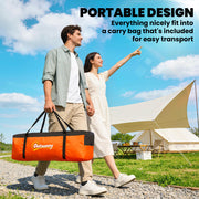 Outsunny - 5 Person Family Tent, Outdoor Camping Tent with Lighting Hook, Carrying Bag for Camping, Hiking and Travelling, Orange