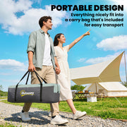 Outsunny - 5 Person Family Tent, Outdoor Camping Tent with Lighting Hook, Carrying Bag for Camping, Hiking and Travelling, Green
