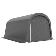 10' x 15' Portable Shed, Outdoor Storage Shed Tent with Roll-Up Zipper Door for Patio Garden Garage, Dark Grey