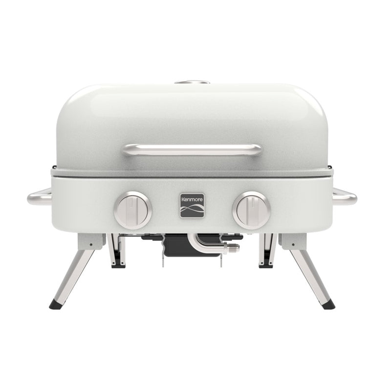 Kenmore 2 Burner Retro Tabletop Gas Grill - Pearl