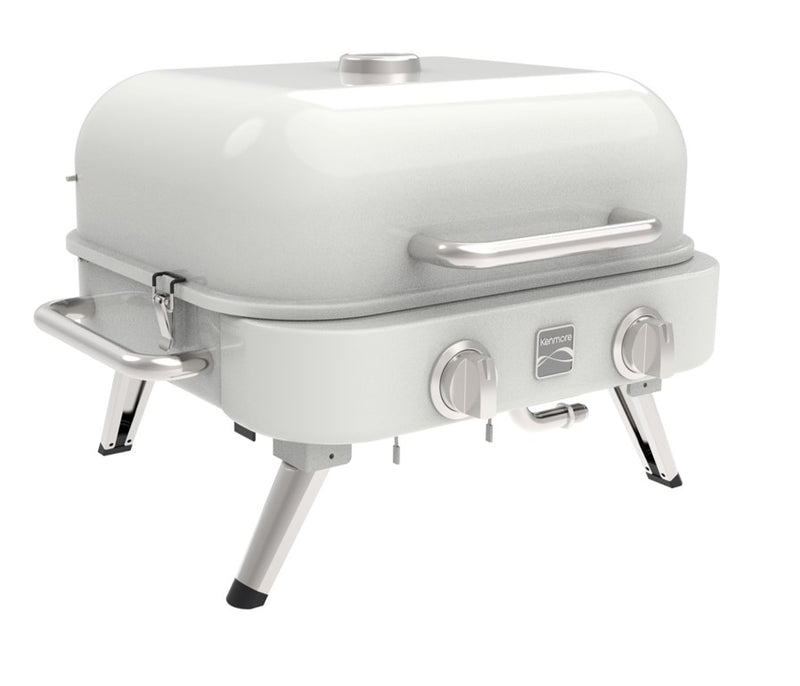 Kenmore 2 Burner Retro Tabletop Gas Grill - Pearl