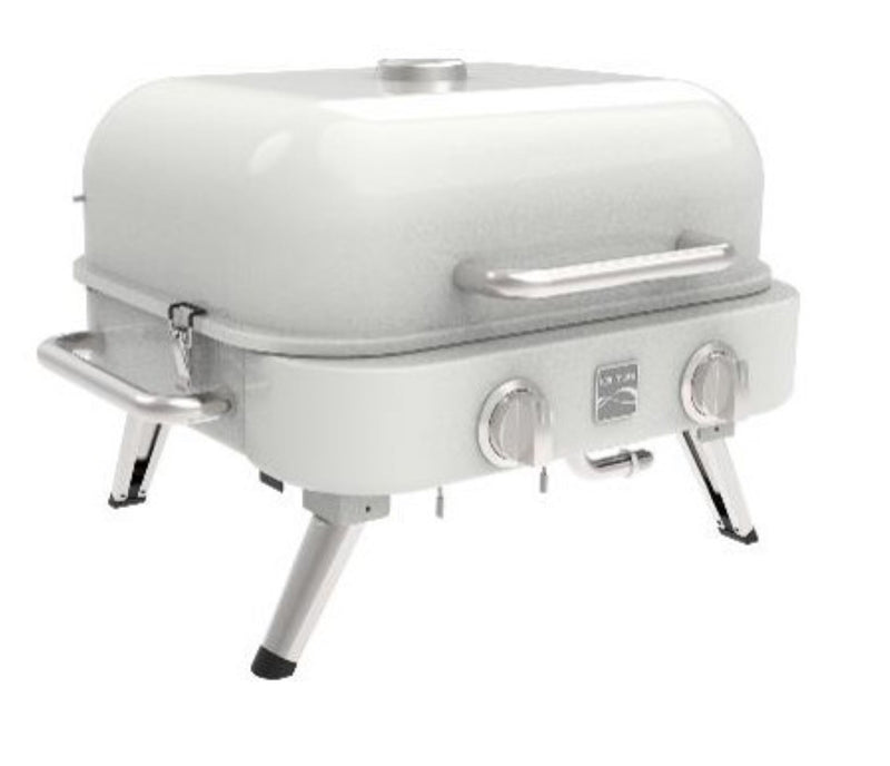 Kenmore 2 Burner Retro Tabletop Gas Grill - Pearl