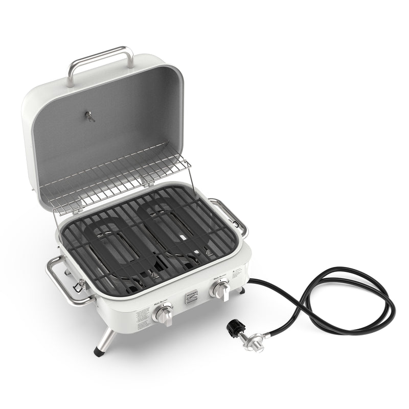 Kenmore 2 Burner Retro Tabletop Gas Grill - Pearl