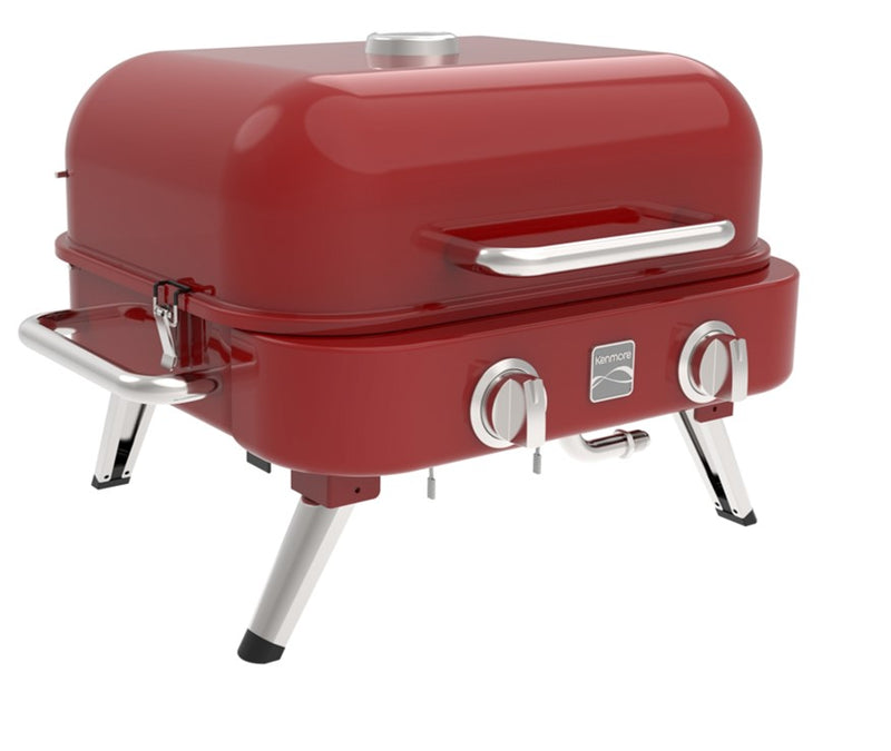 Kenmore 2 Burner Retro Tabletop Gas Grill - Red
