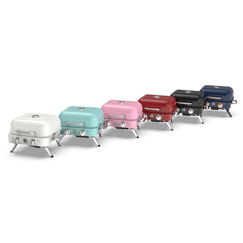 Kenmore 2 Burner Retro Tabletop Gas Grill - Red