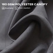 15' Double-Sided Patio Umbrella Parasol Sun Shelter Canopy Shade Grey