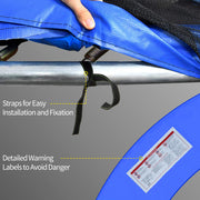 Aosom 12ft Trampoline Pad, Trampoline Replacement Safety Pad Mat Spring Cover, Water-Resistant, UV-Resistant, Tear-Resistant Edge Protection, No Holes for Pole, Blue