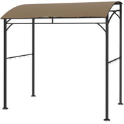 Outsunny - 7' x 5' Garden Grill Canopy, BBQ Grill Gazebo Tent with Steel Frame and Hooks, Outdoor Sun Shade, Dark Coffee