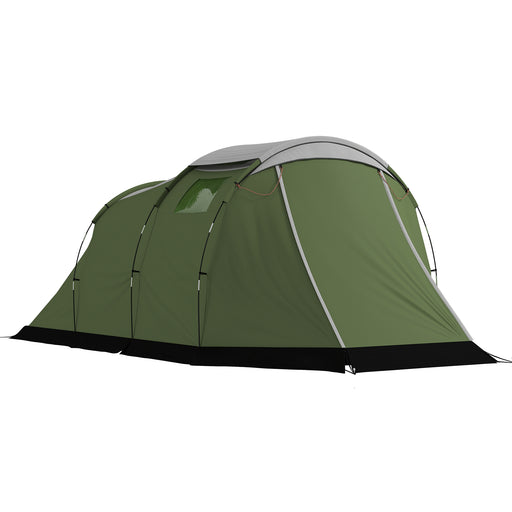 Outsunny - Camping Tent Waterproof Camping Tent with Two Room for 3-4 Person Waterproof, Green