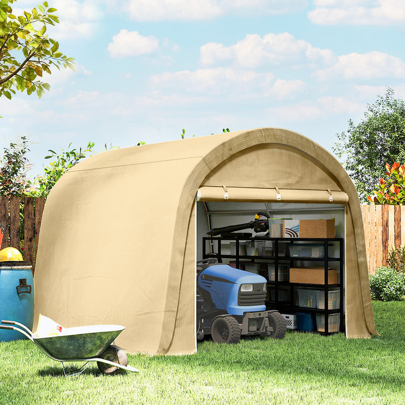 10' x 10' Outdoor Storage Tent, Heavy Duty and Waterproof Portable Shed for Bike, Motorcycle & Garden Tools