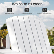 Outsunny - Classic Adirondack Chair Muskoka Chair, Garden Deck Chair with Cup Holder for Patio, Indoor, Backyard, White