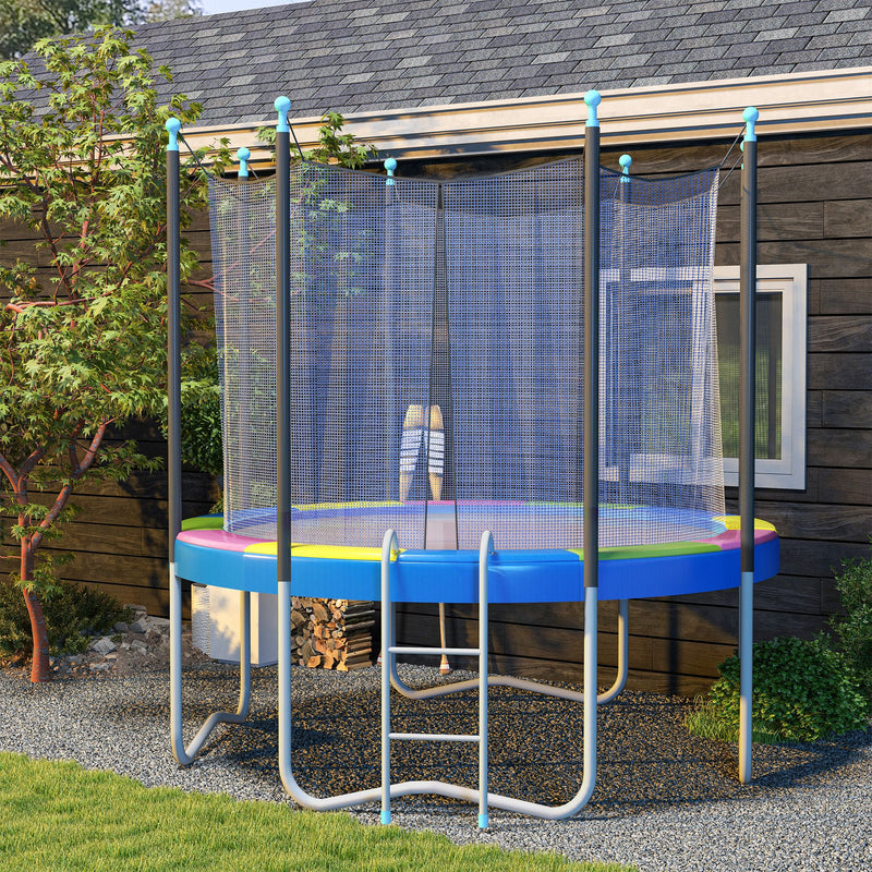 Soozier 12FT Trampoline Spring Cover, Trampoline Pad Replacement, Waterproof and Tear-Resistant, All-Weather Trampoline Accessories, No Holes for Pole, Multi-Colored
