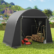 8' x 4' Portable Shed, Waterproof Bike Tent with Roll-up Zipper Door and Galvanised Metal Frame for Bike, Garden Tools
