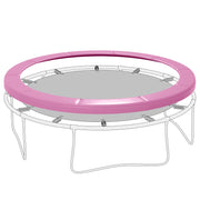 Soozier 12FT Trampoline Spring Cover, Trampoline Pad Replacement, Waterproof and Tear-Resistant, All-Weather Trampoline Accessories, No Holes for Pole, Pink