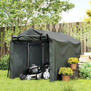 Outdoor Storage Shed, UV Resistant Bike Tent with Roll-up Zipper Door, Portable Shed for Bike, Motorcycle, Dark Grey
