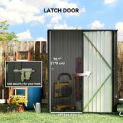 5' x 3' Outdoor Storage Shed, Steel Garden Shed with Single Lockable Door, Tool Storage Shed for Backyard, Black