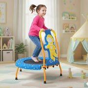 Costway - Mini Trampoline for Toddlers with Foam Padded Handle and Safety Padded Cover-Blue
