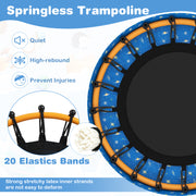 Costway - Mini Trampoline for Toddlers with Foam Padded Handle and Safety Padded Cover-Blue
