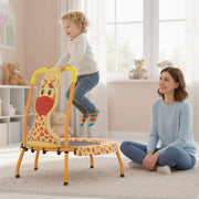 Costway - Mini Trampoline for Toddlers with Foam Padded Handle and Safety Padded Cover-Orange