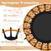 Costway - Mini Trampoline for Toddlers with Foam Padded Handle and Safety Padded Cover-Orange