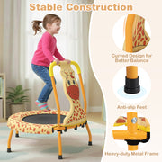 Costway - Mini Trampoline for Toddlers with Foam Padded Handle and Safety Padded Cover-Orange